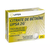 Citrate De Betaïne Upsa 2 G Comprimés Effervescents Sans Sucre Citron 2t/10 à Savenay