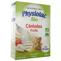 Physiolac Cereales Bio Farine Fruits B/200g à Savenay